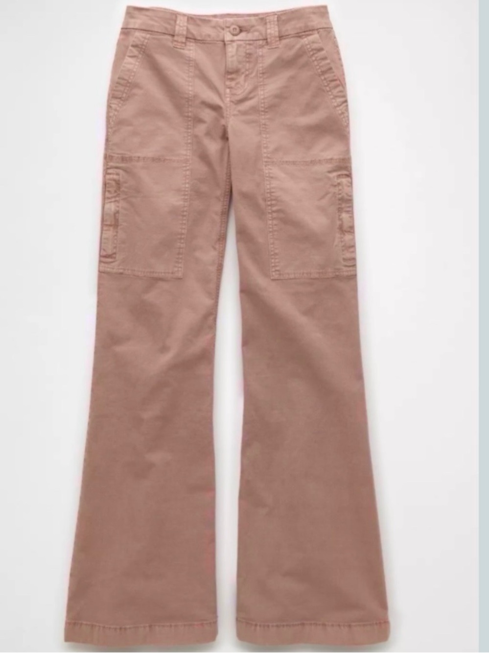 American Eagle Snappy Stretch Curvy Low Rise Baggy Flare Pants